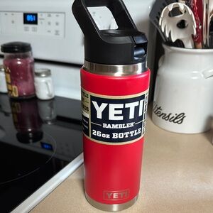 YETI Rambler Red Bottle